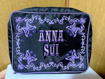 ANNA SUI 트래블 파우치 블랙 보라색