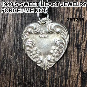 스위트하트 주얼리 물망초 꽃 실버 빈티지 목걸이 하자품