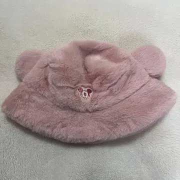 미키 귀 달린 핑크 모자