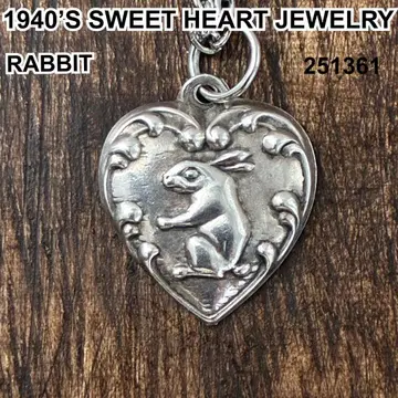 스위트하트 주얼리 토끼 실버 빈티지 목걸이 하자품