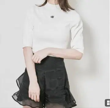 snidel 원 포인트 립 니트 풀오버