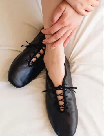 MARNO 블랙 레이스업 슈즈 가죽 38