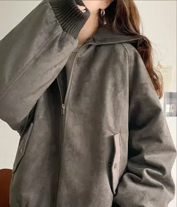 리브 터틀 오버 사이즈 스웨이드 블루종