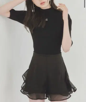 SNIDEL 원포인트 립 니트 풀오버