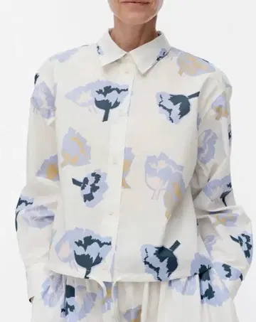 미사용 새상품 마리메꼬 Rypytys Suitsuke 코튼 블라우스 34