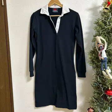 CANTERBURY 네이비 긴팔 폴로 원피스 M