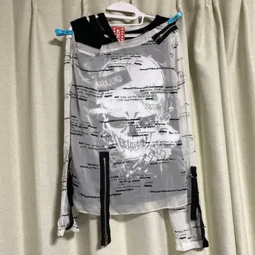 ACDCRAG 거즈 롱 T 셔츠 펑크 락 비주얼계 하라주쿠