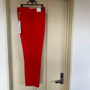 PLST 코튼 블렌드 슬랙스 XL 레드