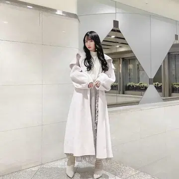 snidel 빅칼라 리버 울 코트