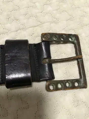 Halcyon Belt Company 블랙 가죽 벨트