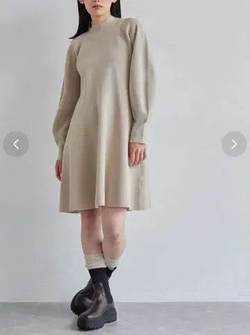 VIS 플레어 니트 원피스