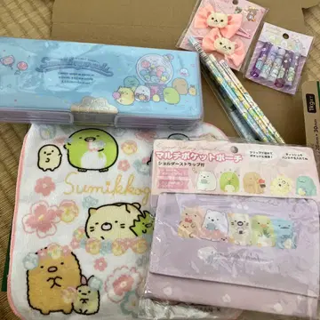 스미코구라시 필통 펜 케이스 포켓 파우치 등 문구 세트