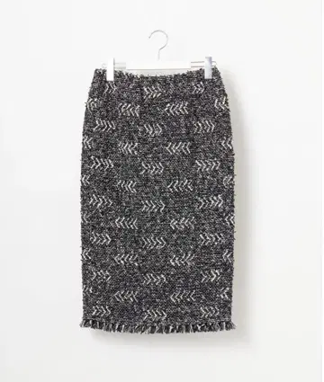 COOHEM 지그재그 트위드 스커트 블랙