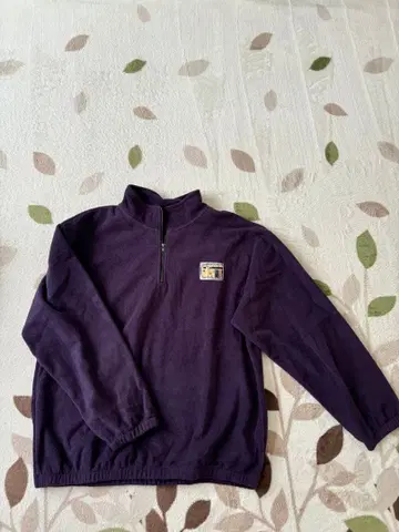 퍼플 플리스 하프 지퍼 트레이닝복