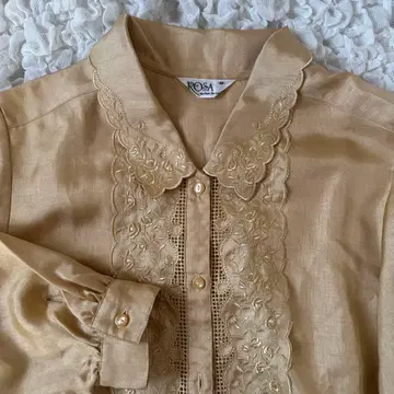 [ vintage ] ROSA 골드 긴팔 셔츠 M
