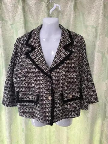 자유구 트위드 테일러드 자켓 48 택 포함 새상품