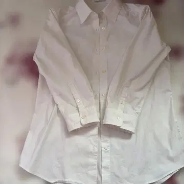 NE W Yo RKE R 화이트 긴팔 셔츠 커프스 포함