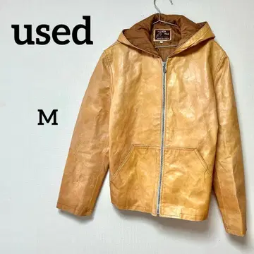 VERA PELLE 후드 부착 가죽 자켓 천연 가죽 이탈리아제 남성용