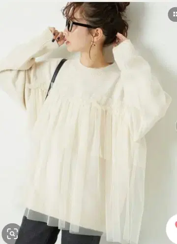 프릭스스토어 튤 도킹 니트