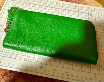 그린 가죽 장지갑 태슬 포함