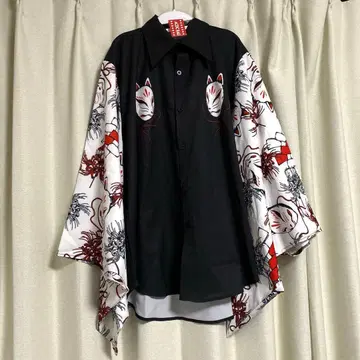 ACDCRAG 히간바나 기모노 셔츠 화이트