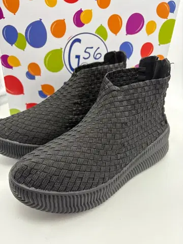 GOMU 56 새상품 뜨개질 디자인 숏부츠