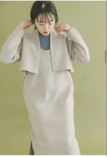 어반 리서치 셋업 컴팩트 가디건 오버롤 스커트 원피스