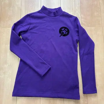 새상품 JACK BUNNY 퍼플 속기모 하이넥 셔츠