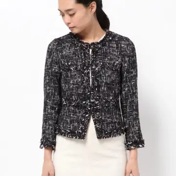 ESTNATION 정가 4.8만 노카라 자켓 트위드 36