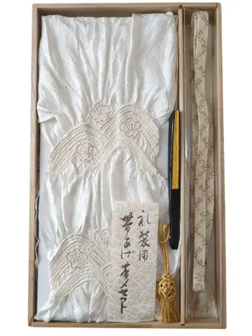 오비 장식 천, 허리띠, 부채 3종 세트 일본 정통의상 소품