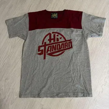 Hi-Standard T셔츠 M 사이즈 그레이/와인 레드