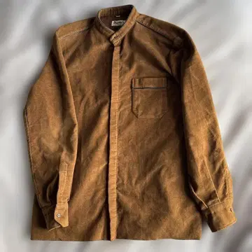 80s Dandy's 브라운 스탠드 카라 셔츠 made in Roma