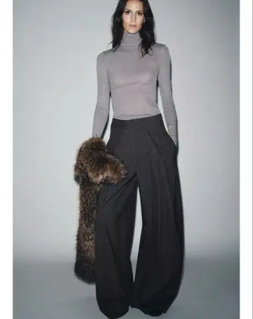 ZARA ZW COLLECTION 핀턱 와이드 팬츠