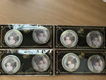 카가미 하야토 금박 캔뱃지 세트 카드놀이 모티브