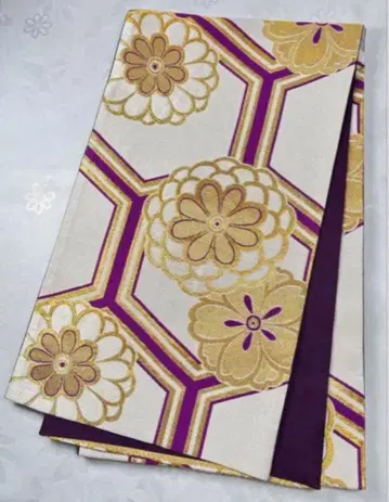 on-022 순수 실크 후쿠로 오비 후리소데 성인식 새상품급