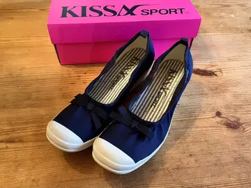 키사 스포츠 네이비 리본 스니커즈 펌프스 24.5