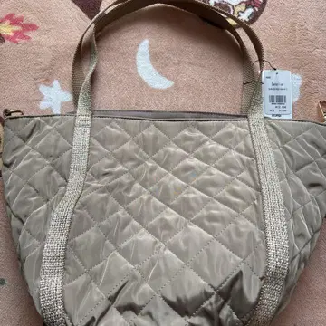 CACHELLIE 퀼팅 토트백 베이지