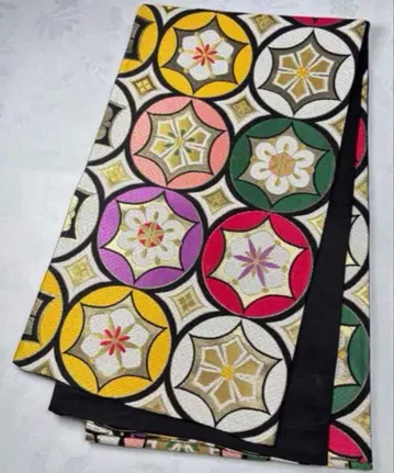 on-025 순수 실크 후쿠로 오비 후리소데 성인식 새상품급