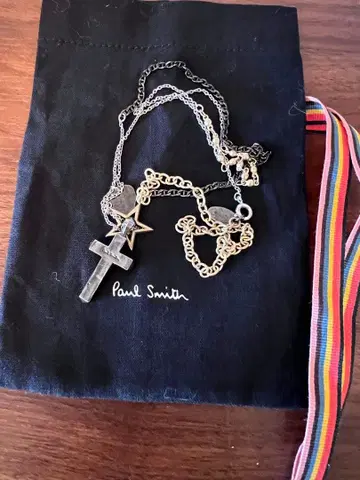 폴스미스 크로스 목걸이 콤비 참