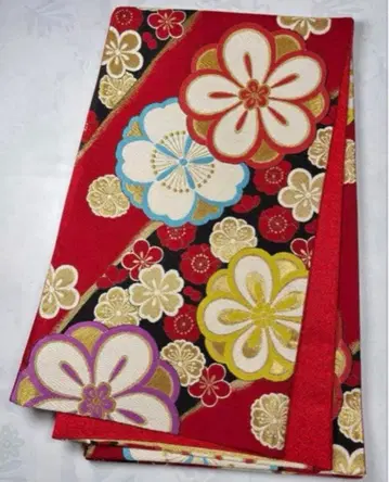 on-034 순수 실크 후쿠로 오비 후리소데 성인식 새상품급