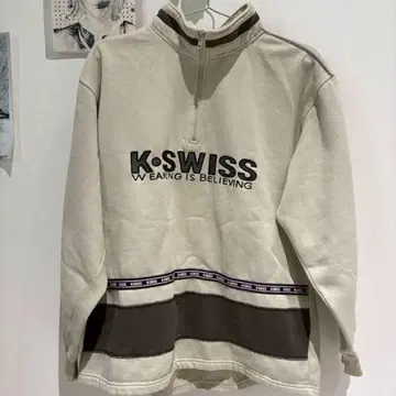 K-SWISS 하프 지퍼 트레이닝복 L