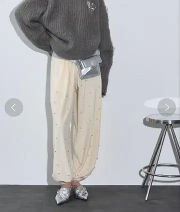 THE YOn 펄 스터드 벨로아 이지 팬츠