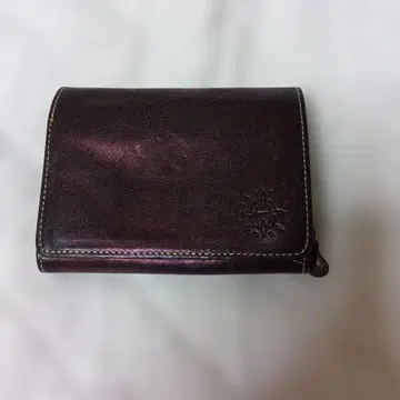 다크 네이비 가죽 접이식 지갑