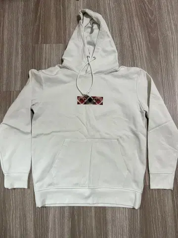 BLACK LABEL 후드 부착 후드티 화이트