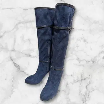 20 새상품급 여성용 롱 부츠 네이비 L 사이즈