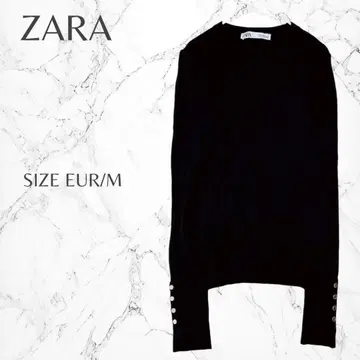 자라 깔끔한 캐주얼 모드 성숙/러블리 커프스 단추 니트 EUR/M