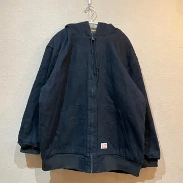 JaVa 어른의 아웃도어 코디 안감 퀼팅 코튼 후드 부착 블루종