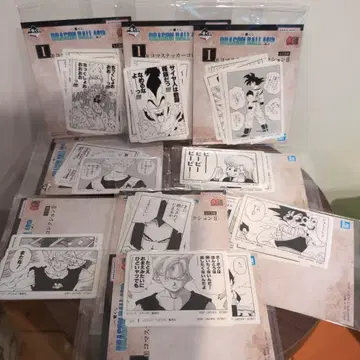 제일복권 드래곤볼 40th I상 시계 부품 스티커 9종 묶음 판매