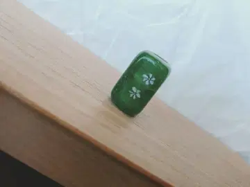 비취색 꽃 무늬 유리제 오비 고정 띠 겉옷 끈