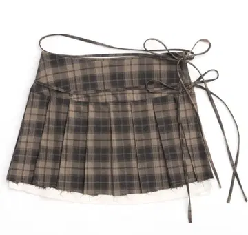 MAISON SPECIAL 플리츠 랩 미니 스커트